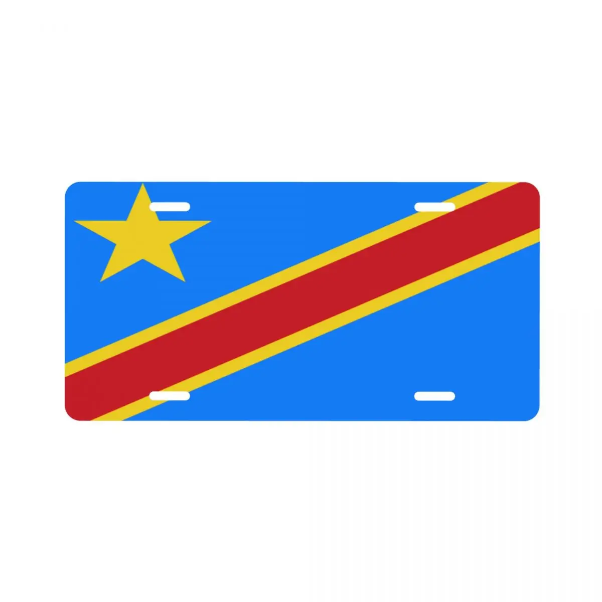 

Congo Flag Pattern 6inX12in car license plate decoration
