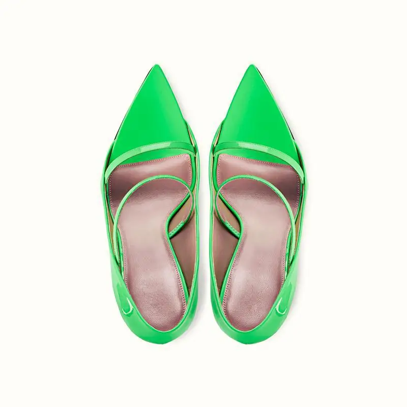 2021 Summer Women Sandal Open Toe Hollow Outs Patent Leather High Heels Sandals Thin Heels Pumps Novelty Modern Sandals Shoes