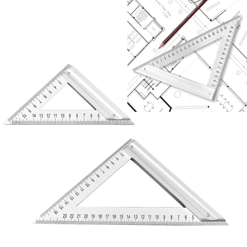 

Professional Carpenter Square Layout Aluminum Triangle Square Tool Carpenter Triangle Square Easy-Read Layout Tool M89B