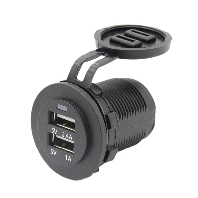 

Автомобильное зарядное устройство для быстрой зарядки, 5 В, а, USB-разъем светодиодный ным дисплеем, Универсальный водонепроницаемый адаптер ...