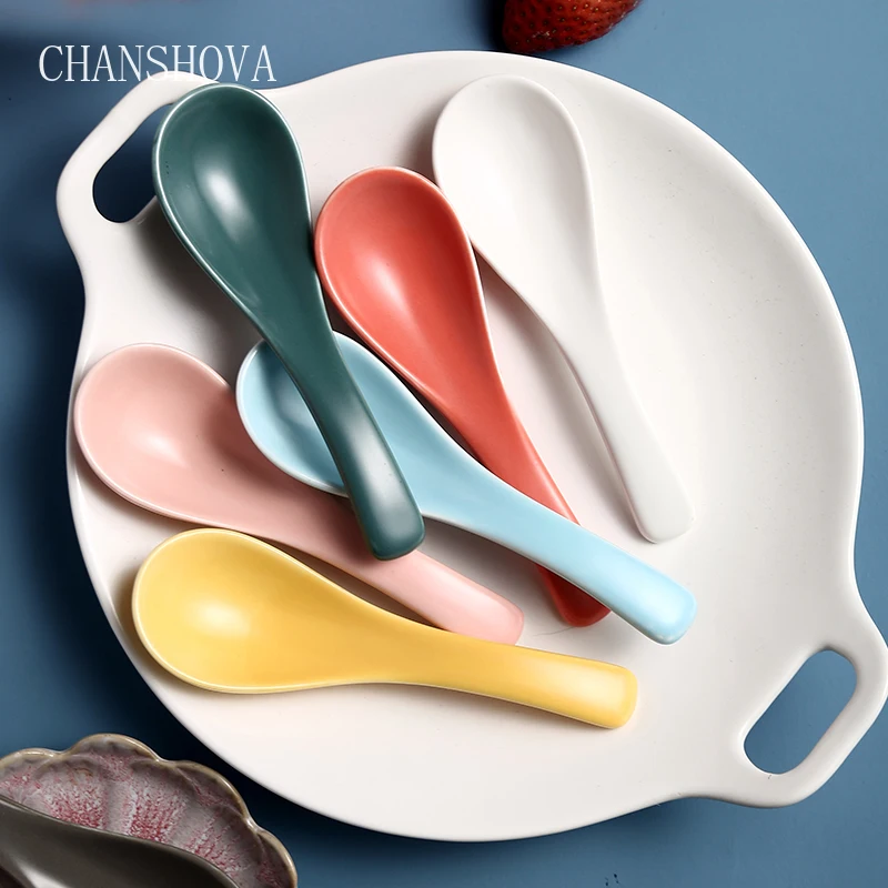 CHANSHOVA китайская высокотемпературная Обжиговая одноцветная керамическая ложка