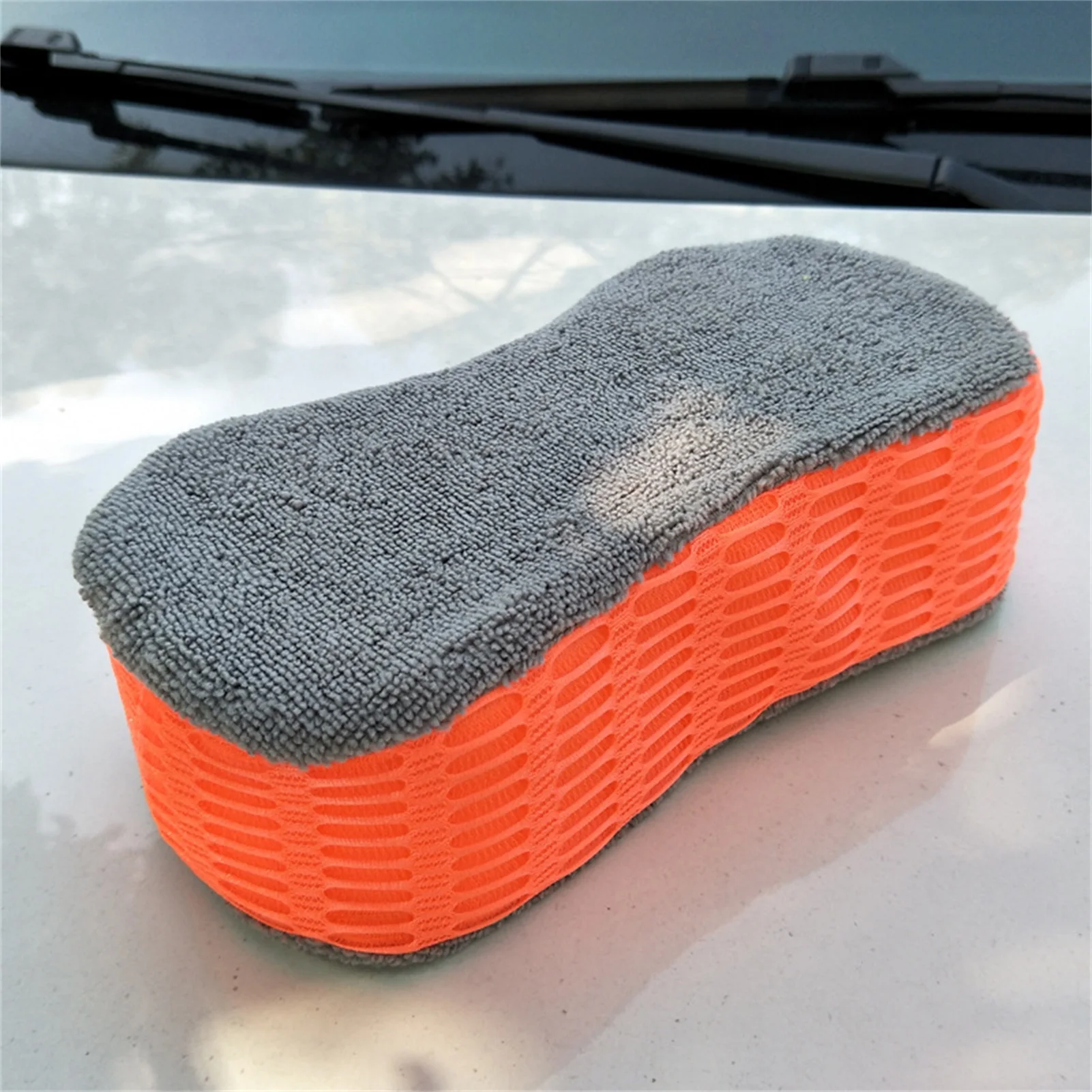 

Auto Wash Tools Home Wash Sponge Extra Large Cleaning Honeycomb Coral Car Orange Thick Sponge Block Car Supplies