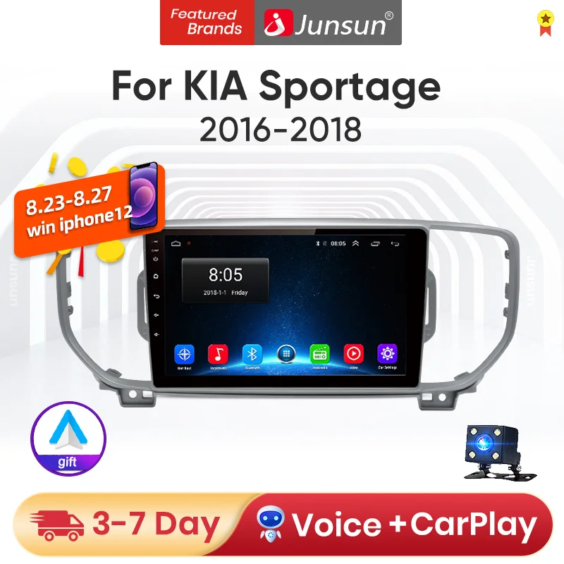 Junsun V1 6+128G Android 10 2 din Auto Авторадио автомобильный intelligente pantalla для KIA Sportage KX5 4 2016 2017 2018
