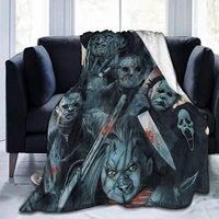 horror mysterious character soft plush throw blanket warm lightweight thermal fleece blankets for couch bed sofa all season