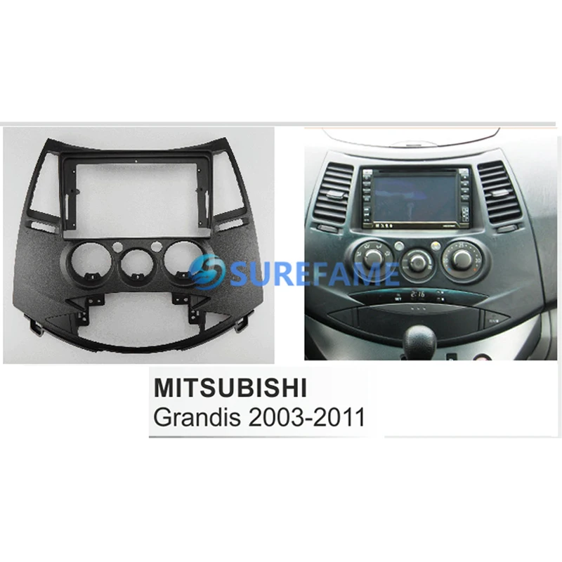 Автомобильная радиопанель Fascia 9 дюймов для MITSUBISHI Grandis 2003-2011 (Руководство A/C)