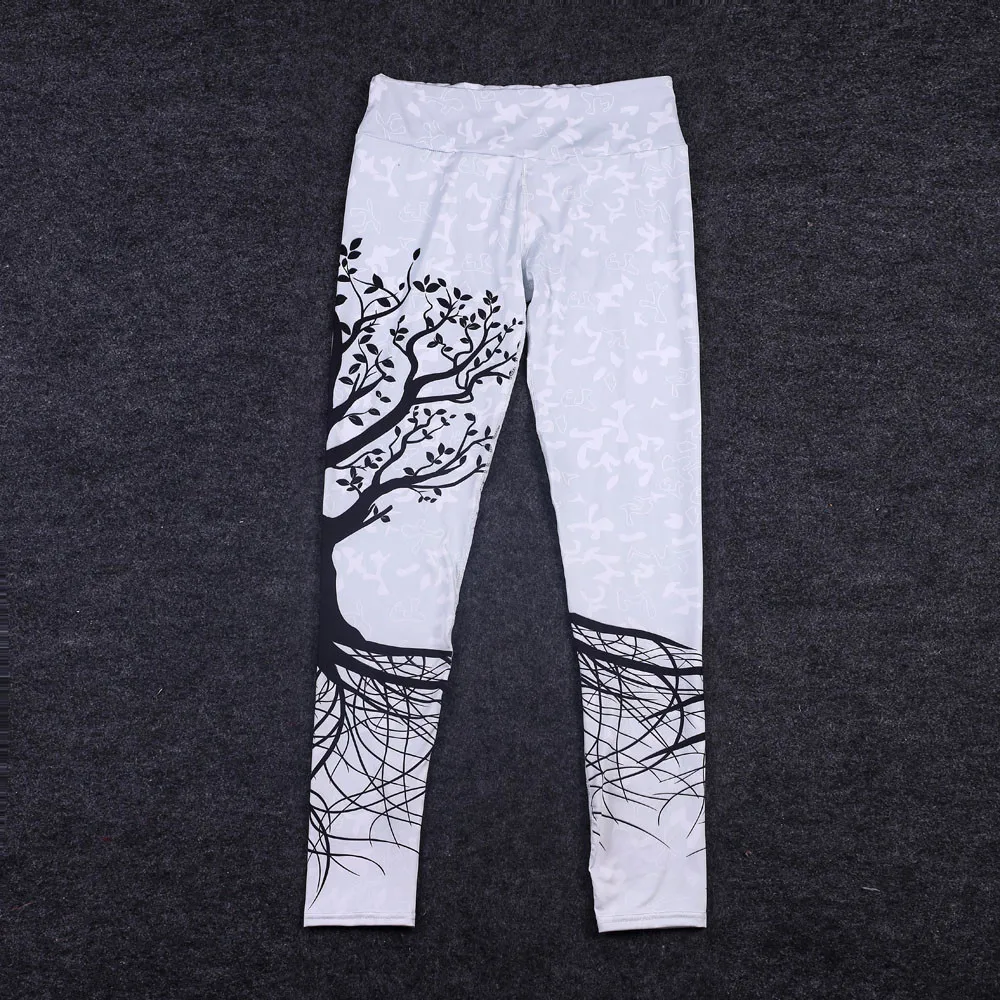 

2021 Women Quick Dry Sport Fitness Leggins Geometric Printed Sports Pants Yo-ga Pants Leggings Slim Tights Trousers For Women