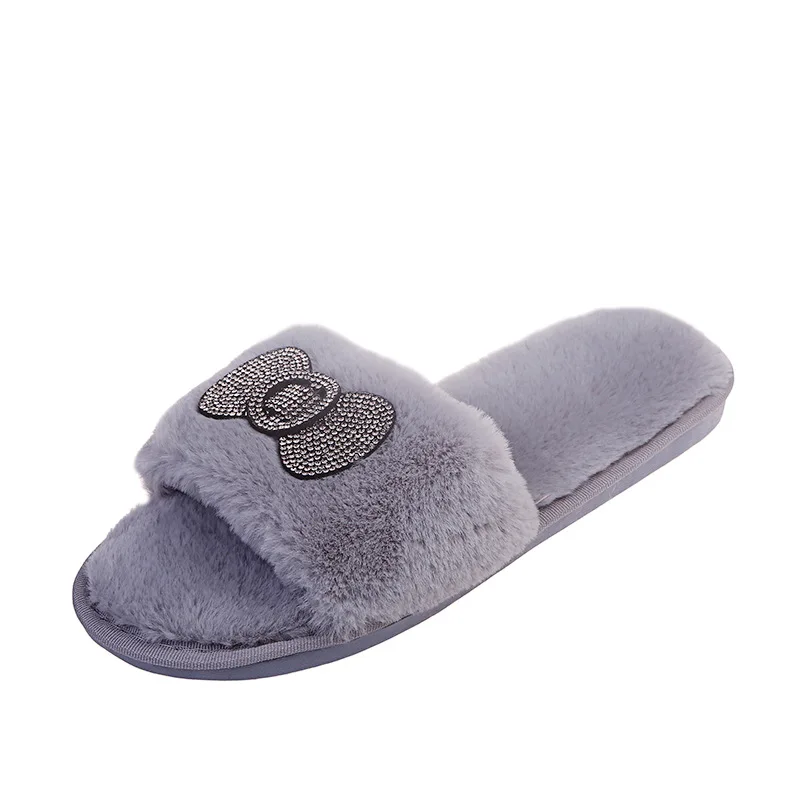 

2021 Fur Sandals Women Fluffy Slide Leopard Flat Platform Thick Sole Peep Toe Fashion Casual Sandals Ladies Female Zapatos Mujer