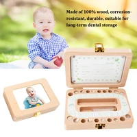 organizer milk teeth storage wooden photo frame fetal hair deciduous tooth box umbilical lanugo save collect baby souvenirs gift