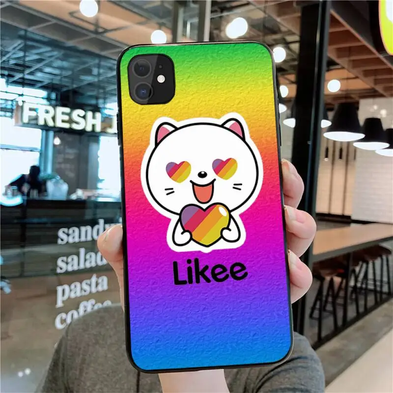 

NBDRUICAI Likee Cute Cartoon Cat Love Heart Phone Case For IPhone 11 Pro XS MAX 8 7 6 6S Plus X 5S SE 2020 XR Case
