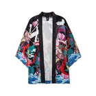 17 стилей M- XXL розовый черный Харадзюку японское модное кимоно женские и мужские топы блузки азиатская одежда 2020 летний пляжный кардиган