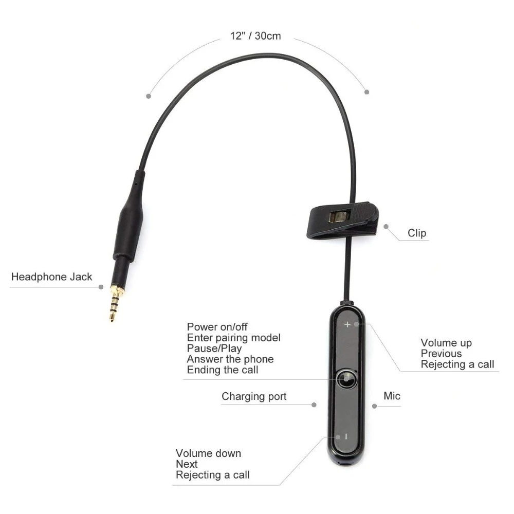 Беспроводной аудио адаптер-конвертер для наушников AKG K450 K430 K451 K452 K480 K490 K495 Q460 с