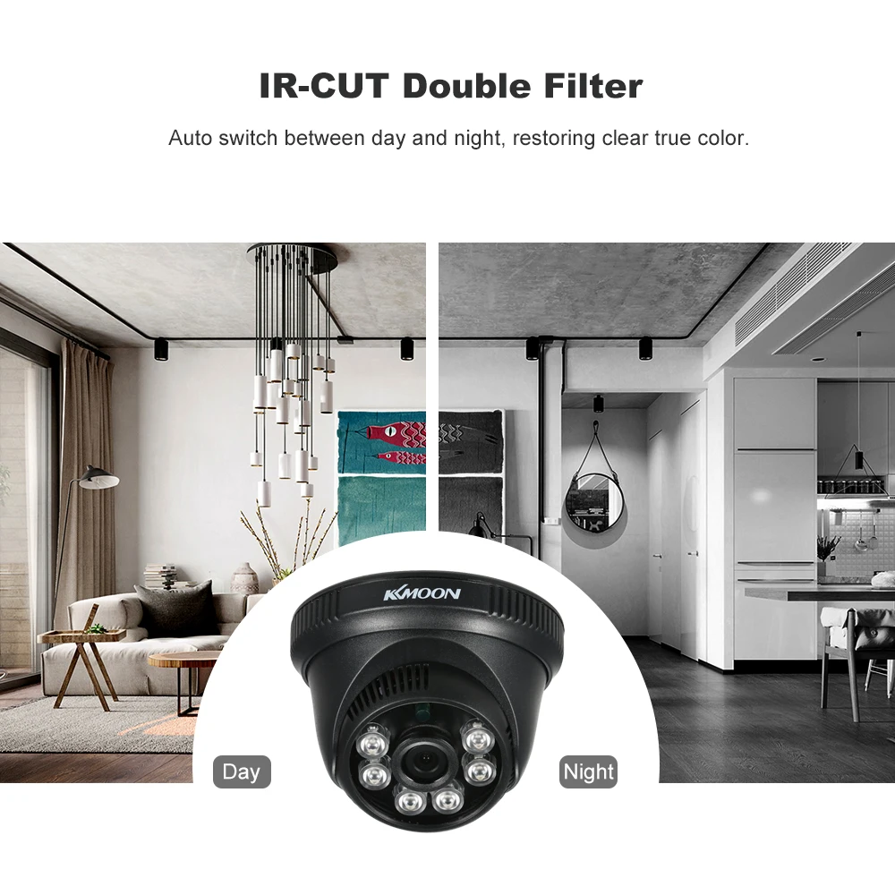 KKmoon 1080P AHD Купол CCTV Камера 2.0MP 6 шт Массив ИК-светодиодов Ночное видение IR-CUT