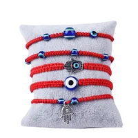womens fashion cute lovely lucky fate red rope charm bracelets demon eye palm beads simple style bracelet for lady girls gifts