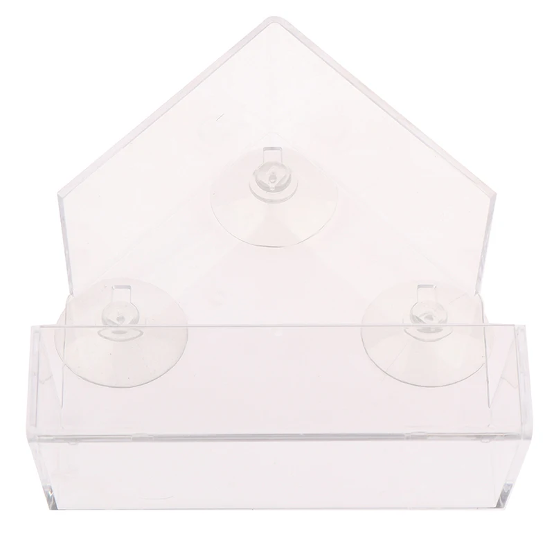 

Bird Feeder Acrylic Transparent Window Viewing Bird Feeders Tray Birdhouse Pet Water Feeder Suction Cup Mount House Type Feeder