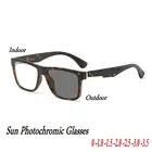 MINCLРетро деловые мужские прямоугольные очки TR90 солнцезащитные фотохромные мужские очки для близорукости UV400 с футляром FML