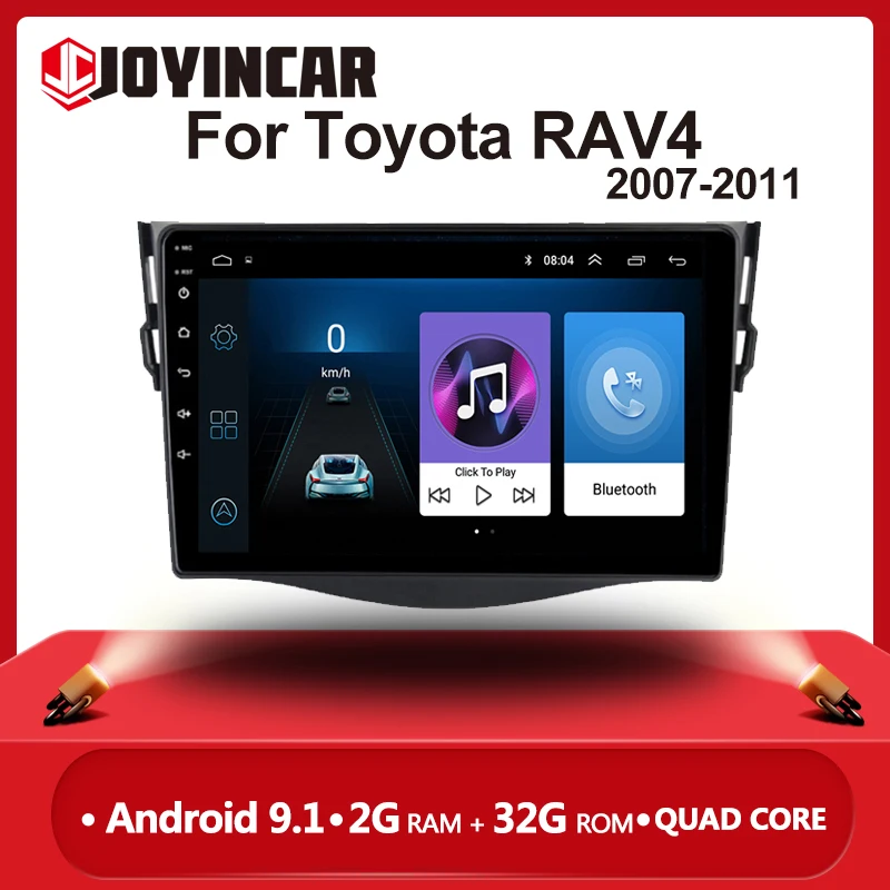 

Android 9,1 для Toyota RAV4 Rav 4 2007 2008-2011 автомобильное радио, мультимедийный видеоплеер, GPS-навигация, 2 din, без dvd, 9 ''Автомобильное видео