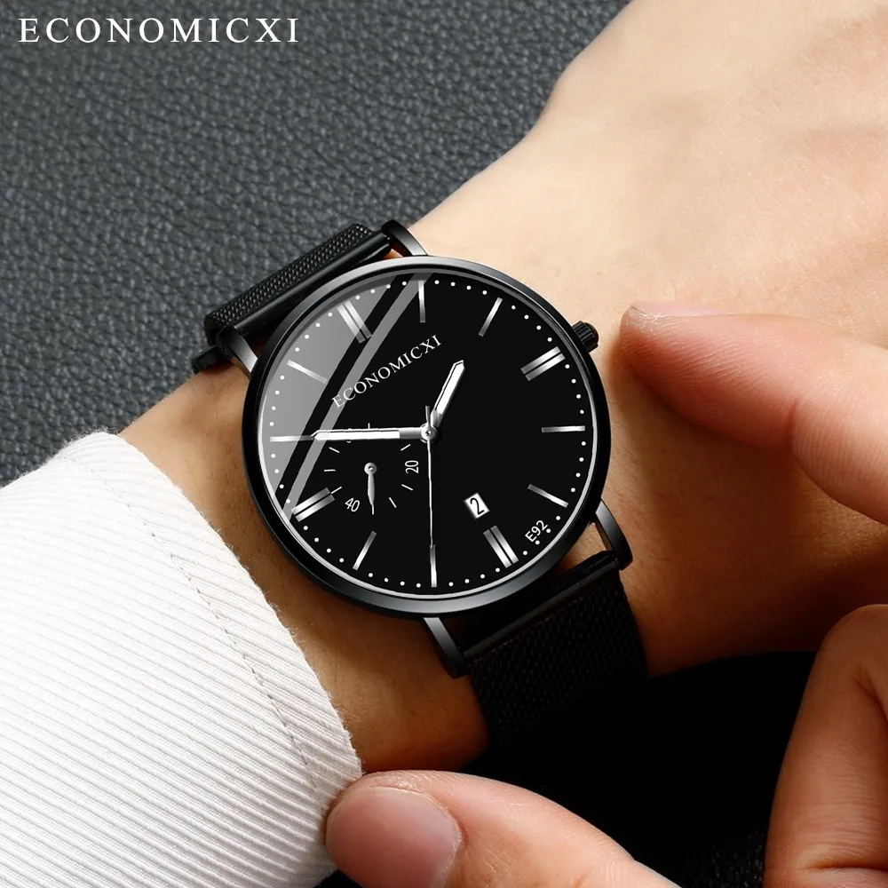 Мужские часы Роскошные бизнес Relogio Masculino кварцевые наручные Reloj Hombre повседневные