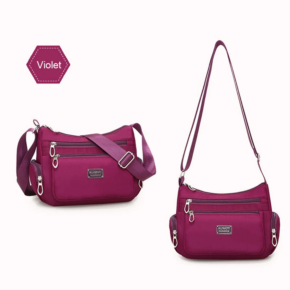 

Женская сумка, модная многослойная Сумка через плечо из ткани Оксфорд, сумка-мессенджер, повседневная женская однотонная маленькая сумочка...