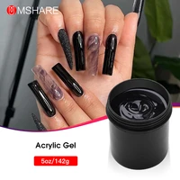 mshare 5oz black acrylic gel pure colors poly hard gel for nail extension fluorescent pink white art design gel manicure
