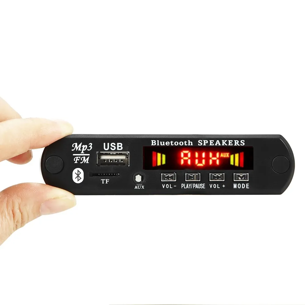 12 В 50 Вт усилитель MP3 декодер плата Bluetooth V5.0 Автомобильный MP3-плеер USB записывающий