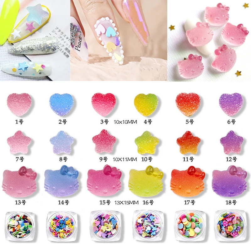 Новинка 10 шт. Силиконовые мягкие конфеты дизайн 3D украшения для ногтей сердце
