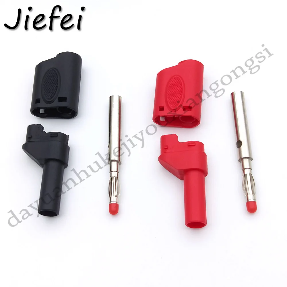 20-200pcs New 5 color Shrouded Fully Insulated Safety 4mm Male Stackable Banana Plug Connector