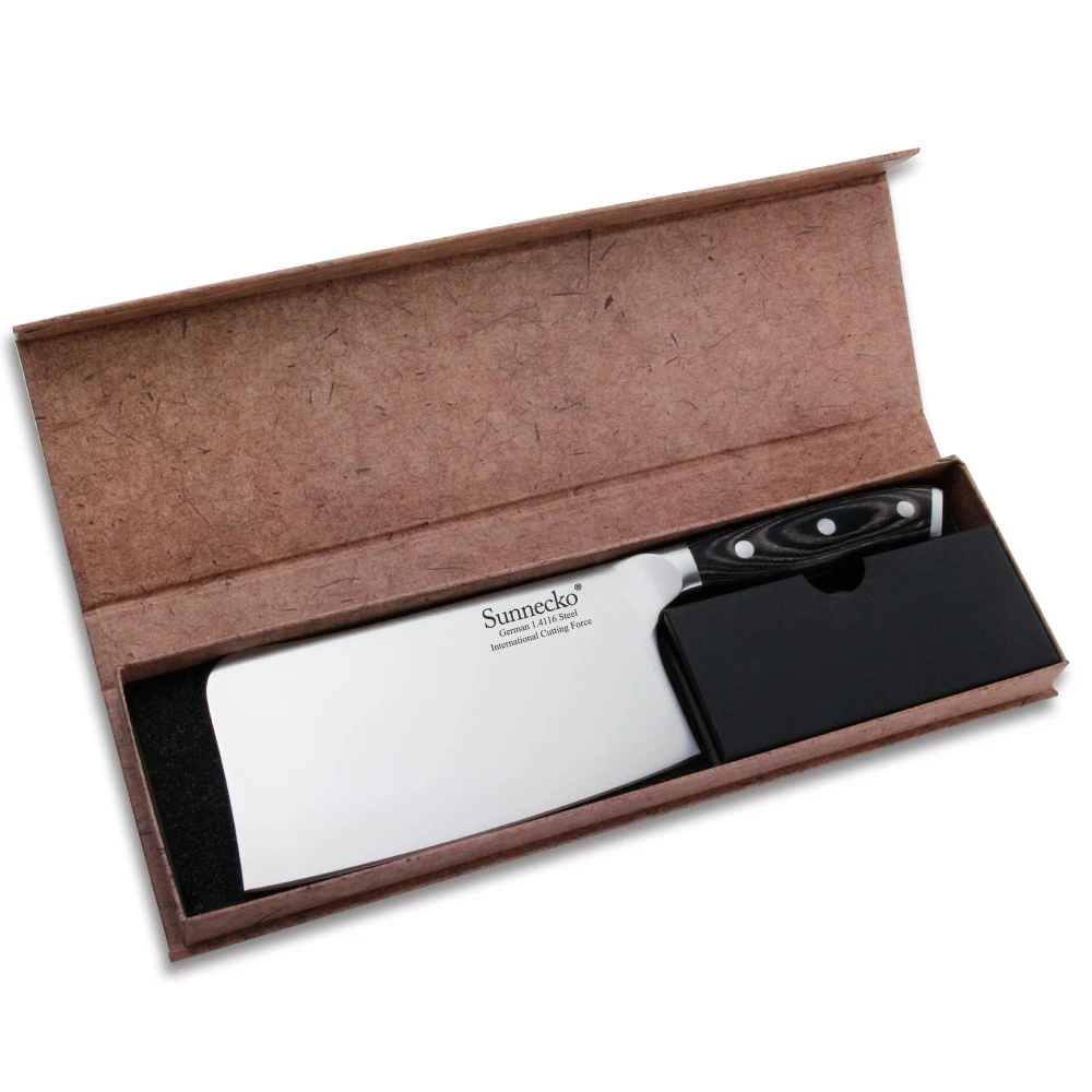 

Sunnecko Professional 6.5'' Chopping Bone Knife German 1.4116 Steel Kitchen Knives Sharp Chef's Cutter knives Color Wood Handle