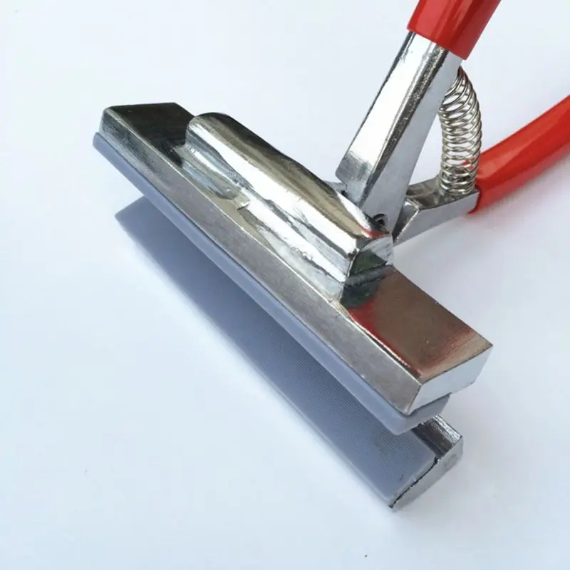 Масляный фотозажим 12 см с красной ручкой растягивающаяся ткань из холщовой ткани