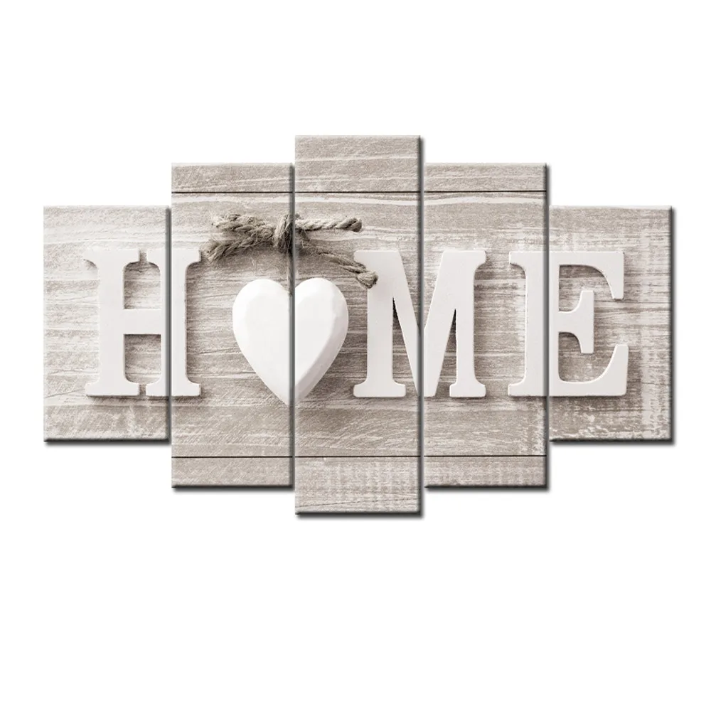 Современная Картина на холсте 5 шт. в сочетании плакаты с любовью настенные