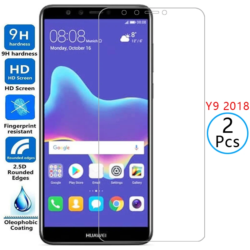 

protective tempered glass for huawei y9 2018 screen protector on y 9 9y y92018 film huawey huwei hawei huawi huawe huawai honor