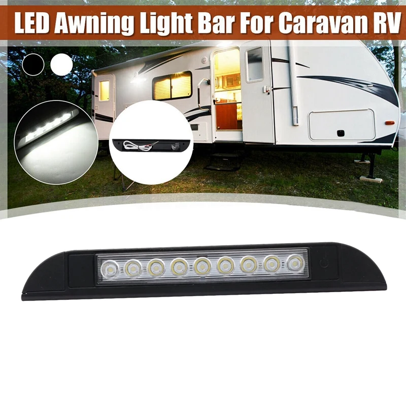 

9 LED Awning Light 12V 24V Waterproof 256mm Exterior Caravan Motorhome Strip Lamp