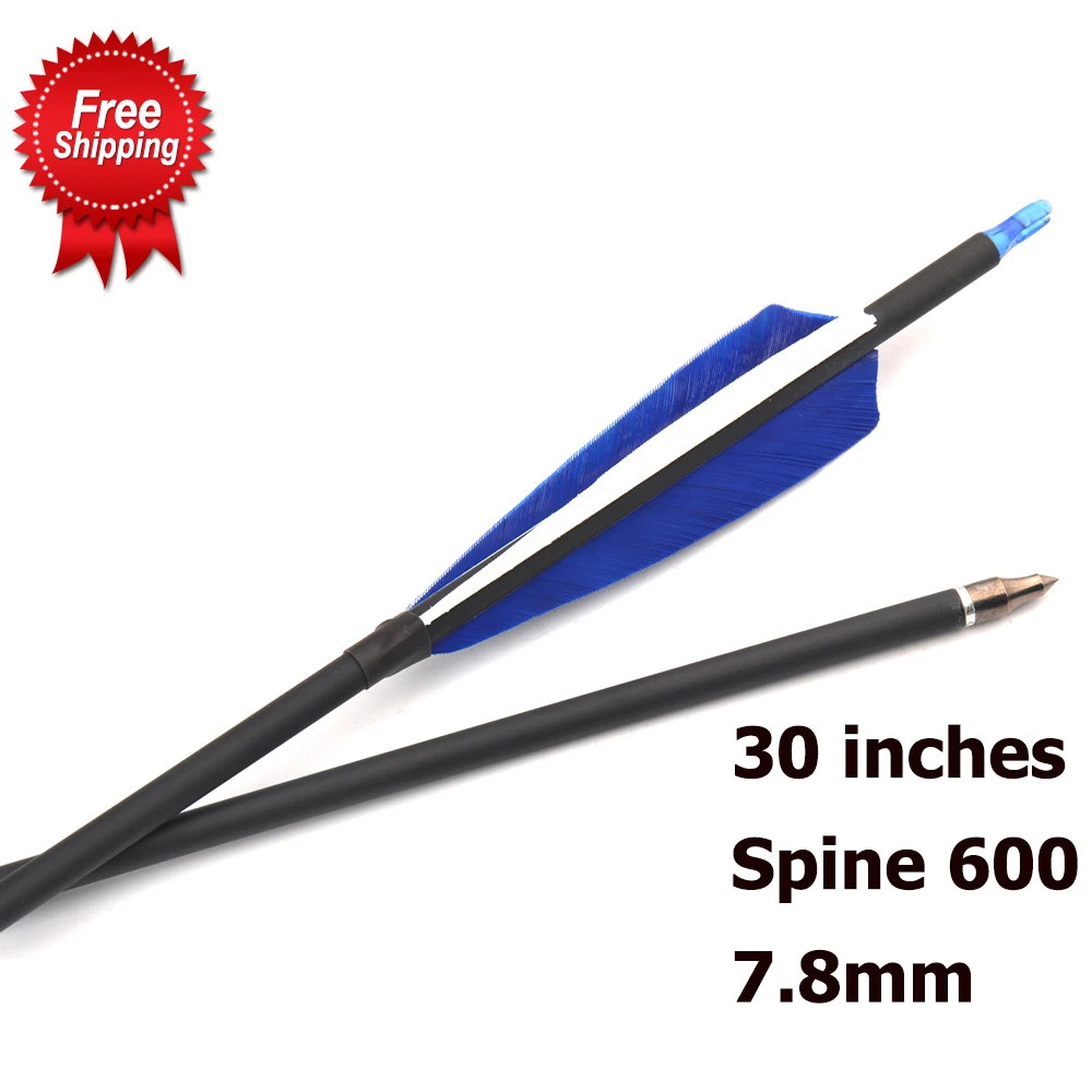 Карбоновые стрелы для стрельбы из лука 30 дюймов 600 внешний диаметр 7 8 мм с 5