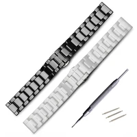 ceramic bracelet watchband 14 16 18 20 22mm grind arenaceous watch strap band white black watch belt accessories not fade
