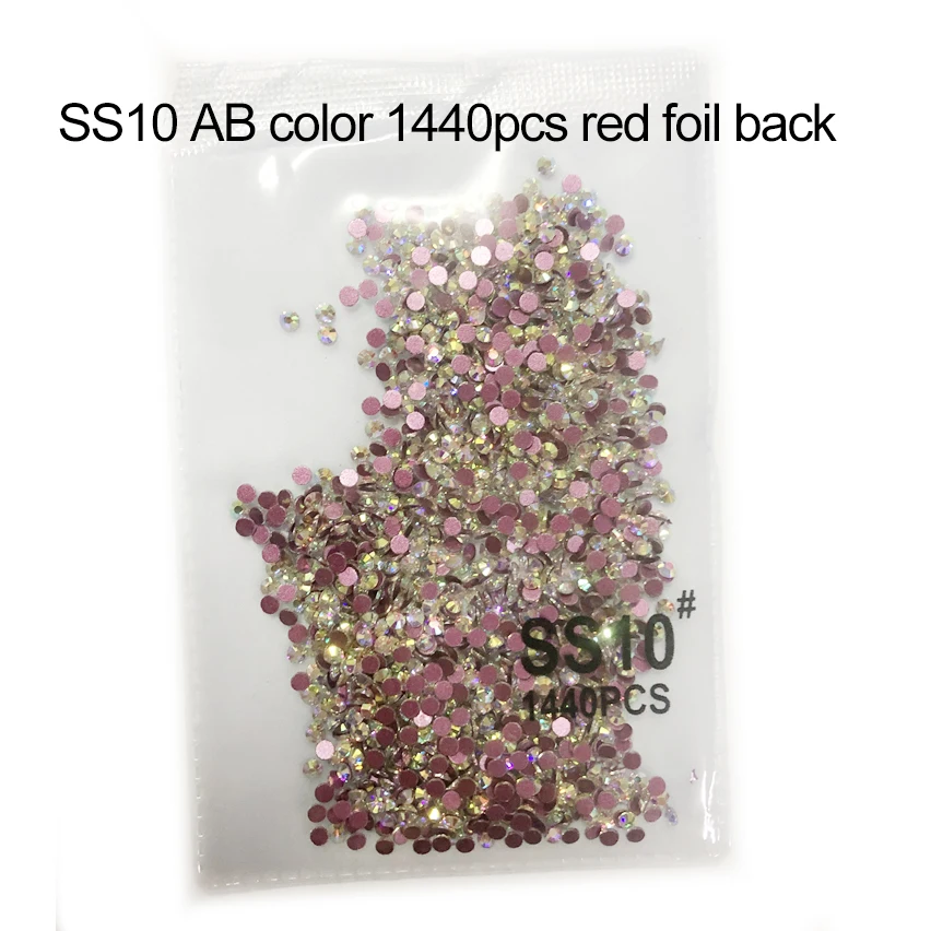 Стразы s SS3-SS10 красный Фольга Flatback Нейл арт драгоценные камни украшения для ногтей