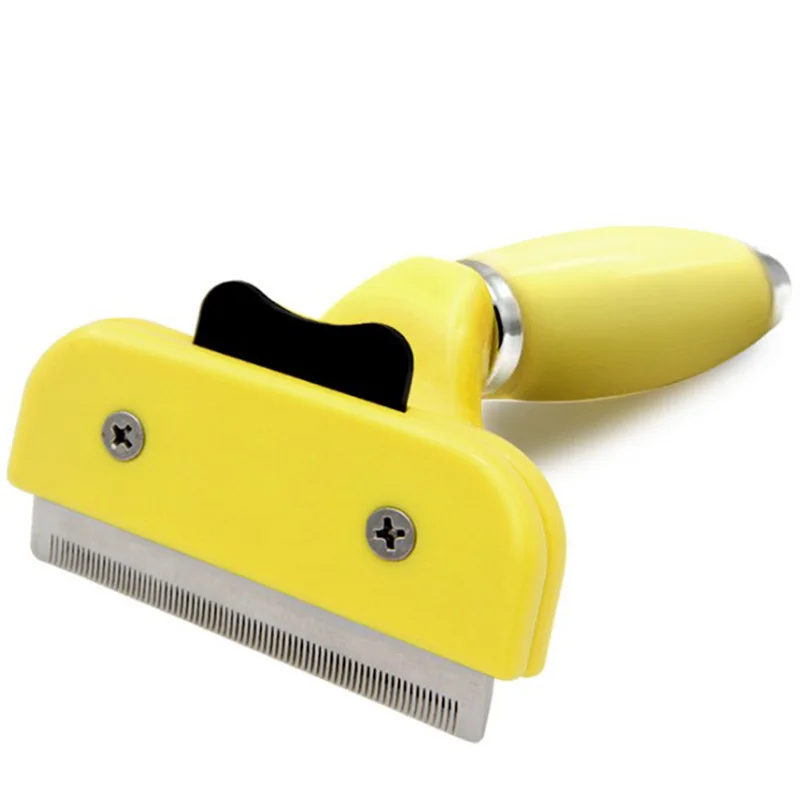 Yellow cat brush Профессиональная расческа для ухода за кошками, инструмент для удаления шерсти домашних животных, инструмент для удаления волос, мята для ухода за кошками, щетка для чистки волос - Цвет: Yellow cat brush