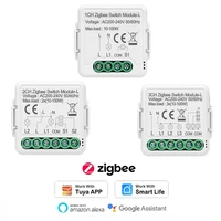 tuya zigbee 3 0 single fire smart switch 1 3gang smart mini circuit switches breaker timer support two way app alexa google home