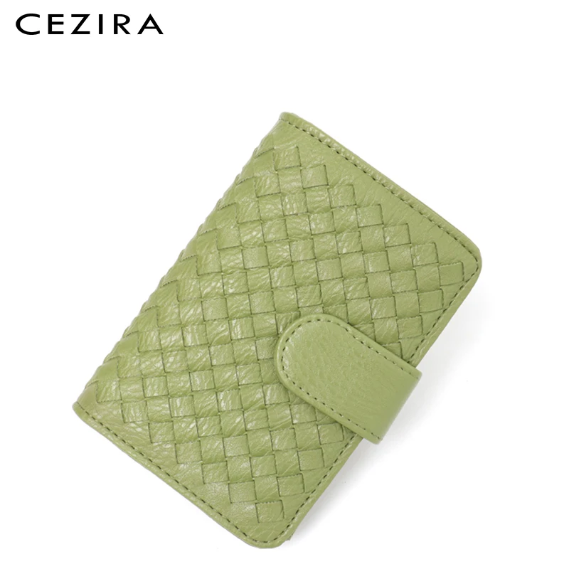 CEZIRA Модный женский короткий кошелек цветной Веганский Кожаный клатч маленький