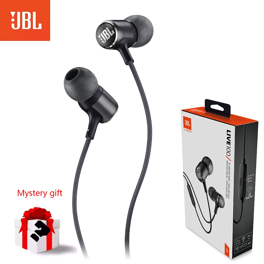 Проводные стереонаушники JBL LIVE 100 проводные наушники-вкладыши 3 5 мм спортивные