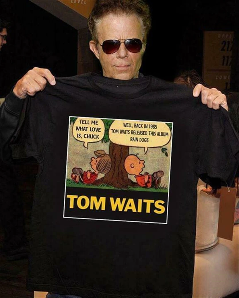 Том wait Charlie коричневый и мятный этот альбом дождь Собаки Футболка черный для