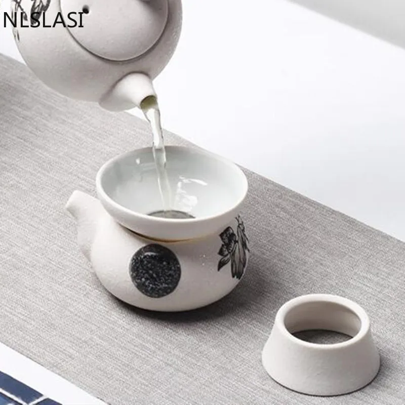 Горячая Распродажа Керамика Чай комплект утечки набор путешествия ПУ эр