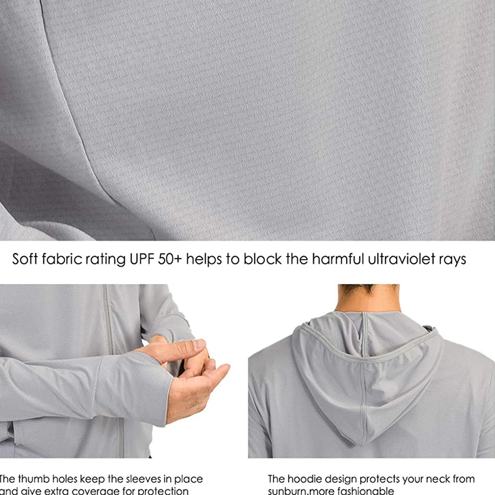 

2021 New Spring Summer Sunscreen Fishing Clothing Sunscreen Jackets Long Sleeve Outwear Running Sportswear Anti-ultraviolet