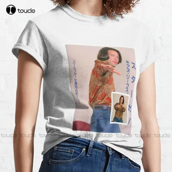 

Keanu Reeves Shirt - Japanese Ad Poster 90S Vaporwave Classic T-Shirt Custom Aldult Teen Unisex Digital Printing Tee Shirt