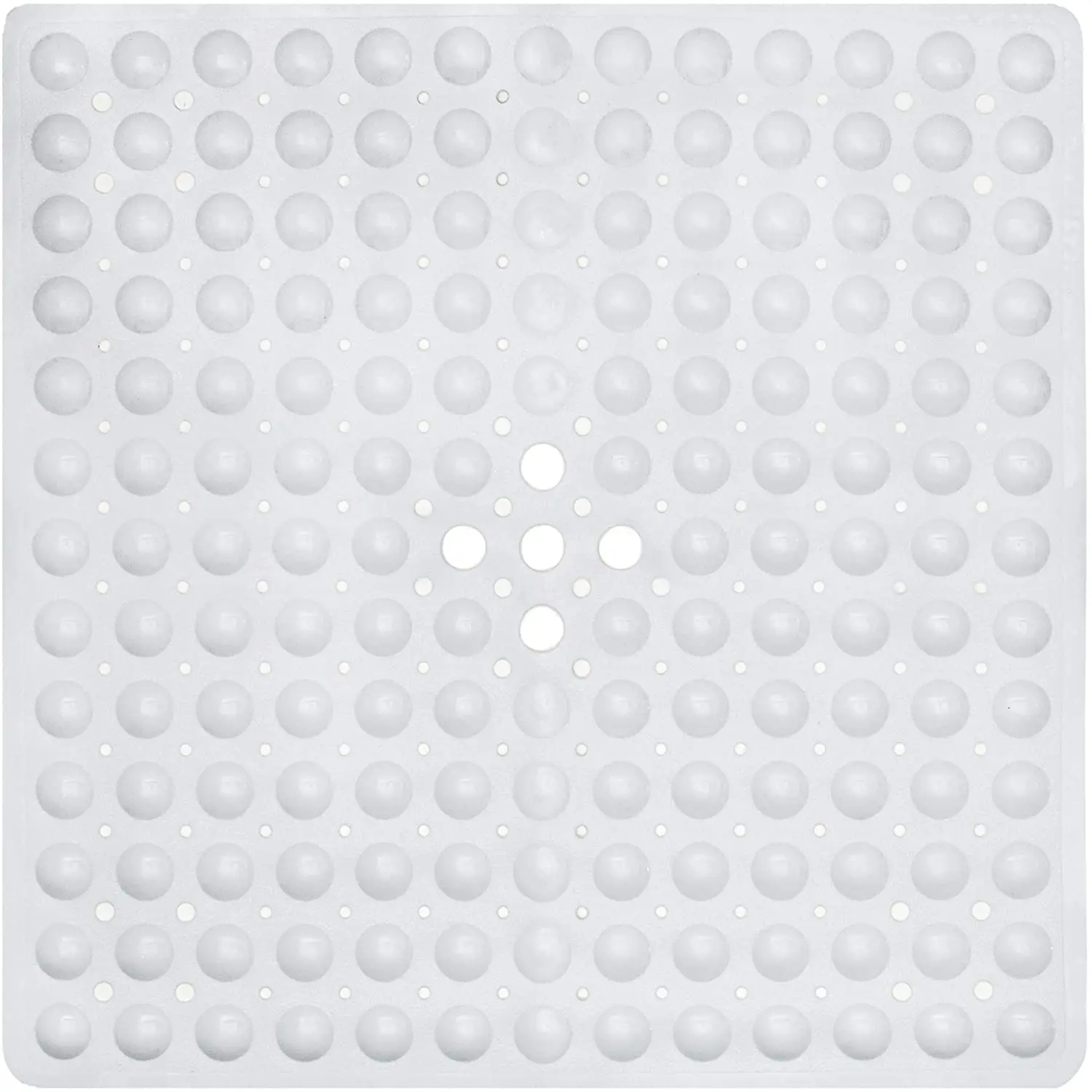 

Square Shower Mat 21x21'' for Shower Stall Floors Bathtub Mat Non Slip Firm Grip Bathroom Mat with Over 160 Strong Suction Cups