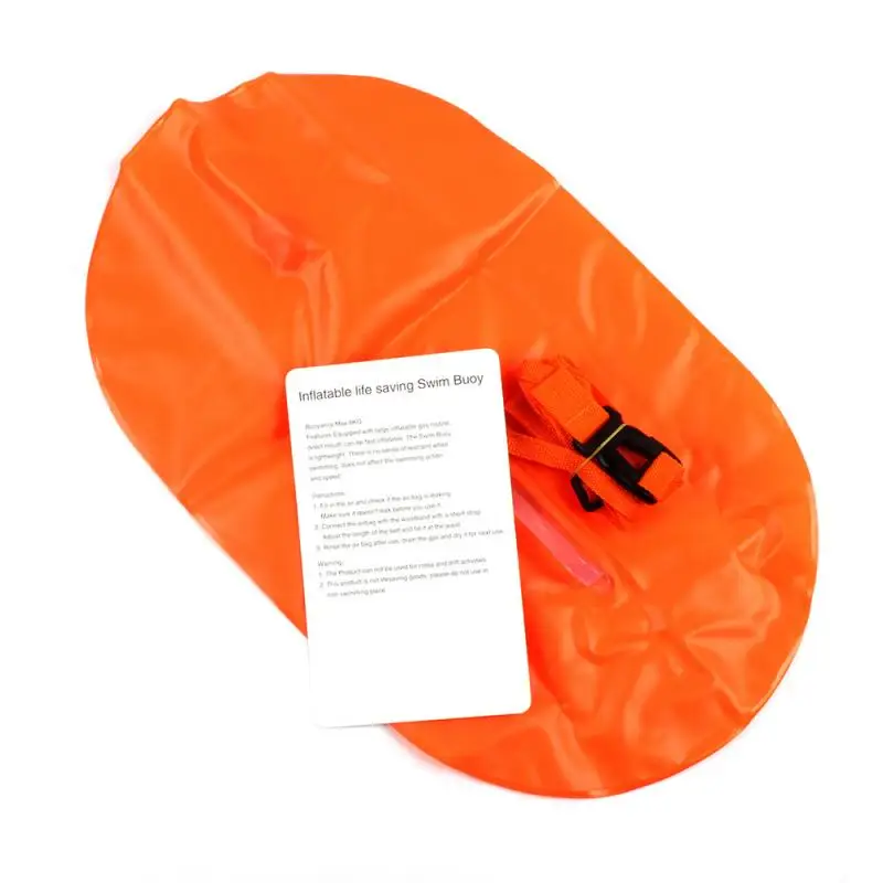

PVC Swimming Buoy Safety Float Air Dry Bag Inflatable Swim Buoy Safety Float Waterproof Air Dry Bag Open Water Swimming