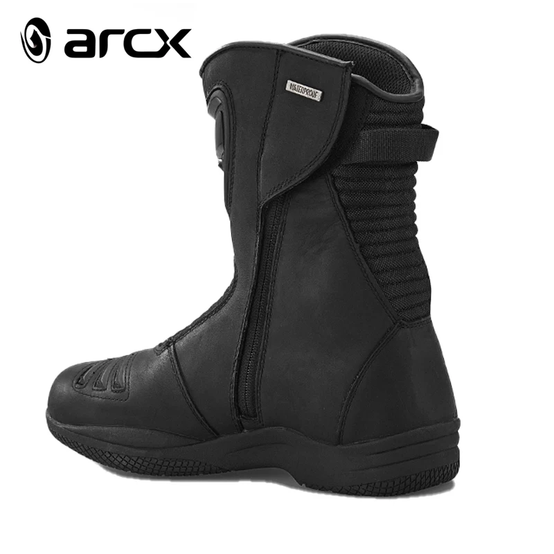 Мужские мотоциклетные ботинки Arcx рыцари из мягкой кожи гоночные обувь Велоспорт
