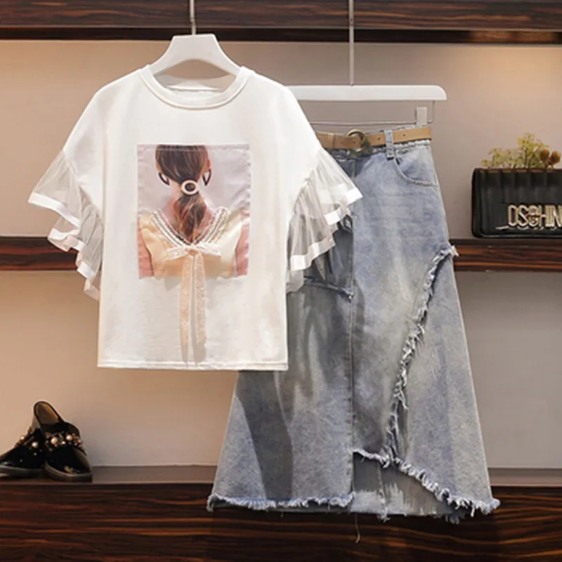 Размера плюс для женщин милые розовые модные комплект одежды из 2 предметов