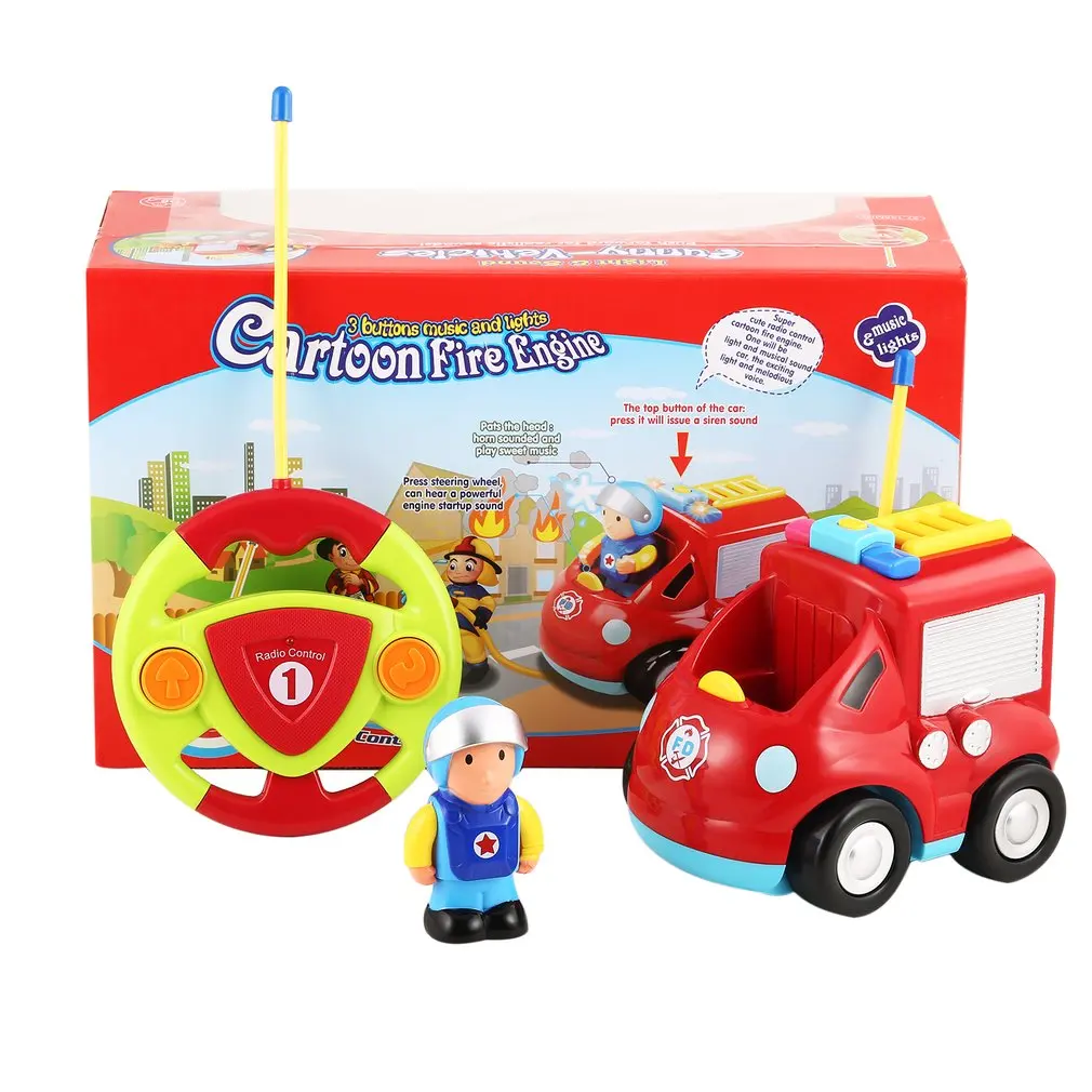 Пульт дистанционного управления 2 канала мультфильм пожарная машина музыка и
