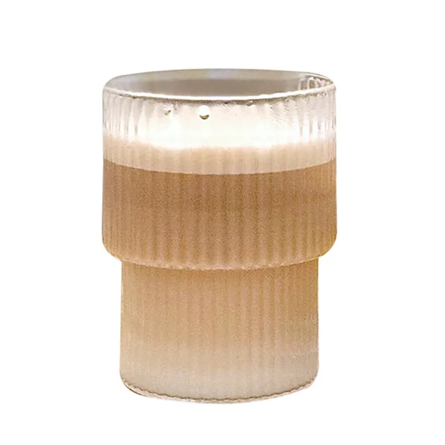 

BOUSSAC Origami Style Glass Cup Transparent Tea Coffee Mug Ice Beer Cup Heat Resistant Insulated Glass Creative Milk Juice Mug