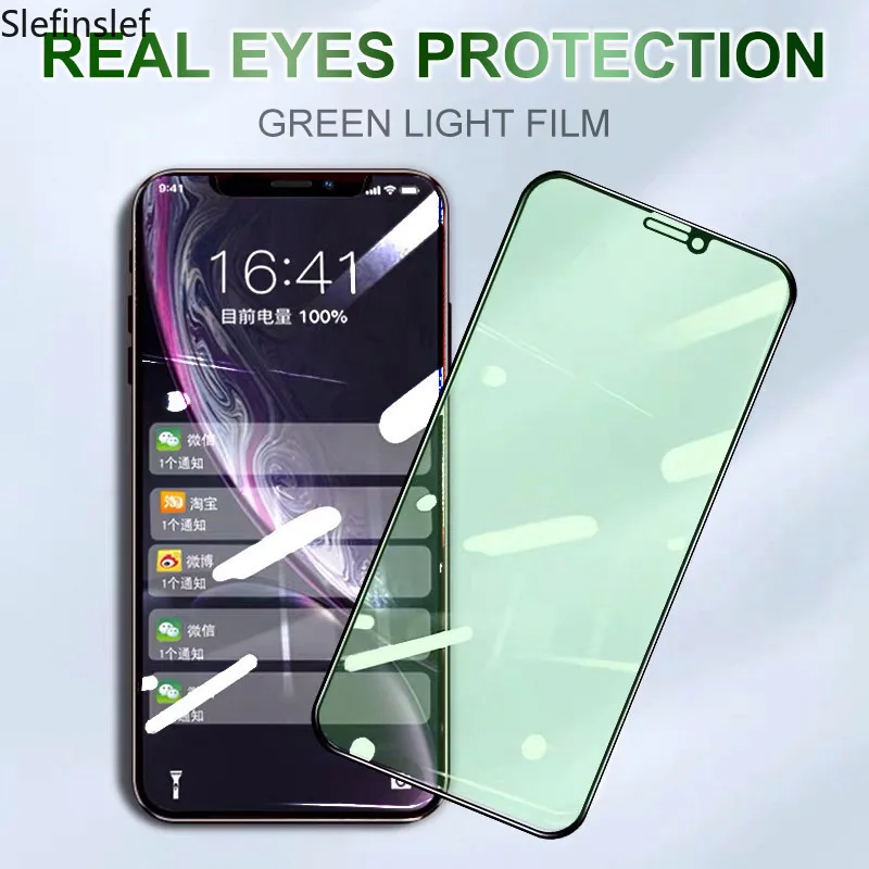 Закаленное стекло зеленого света для Iphone 11 Pro Xs Max X Xr 8 7 6s 6 Plus защитное 7|Защитные