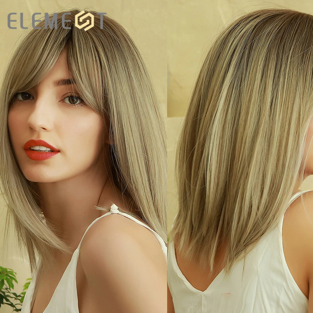 

Парик синтетический длинный прямой пепепельно-коричневый, с эффектом омбре